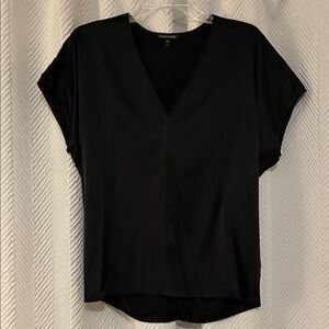 Eileen Fisher Elegant Black V-Neck Blouse